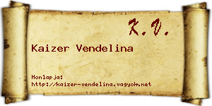 Kaizer Vendelina névjegykártya